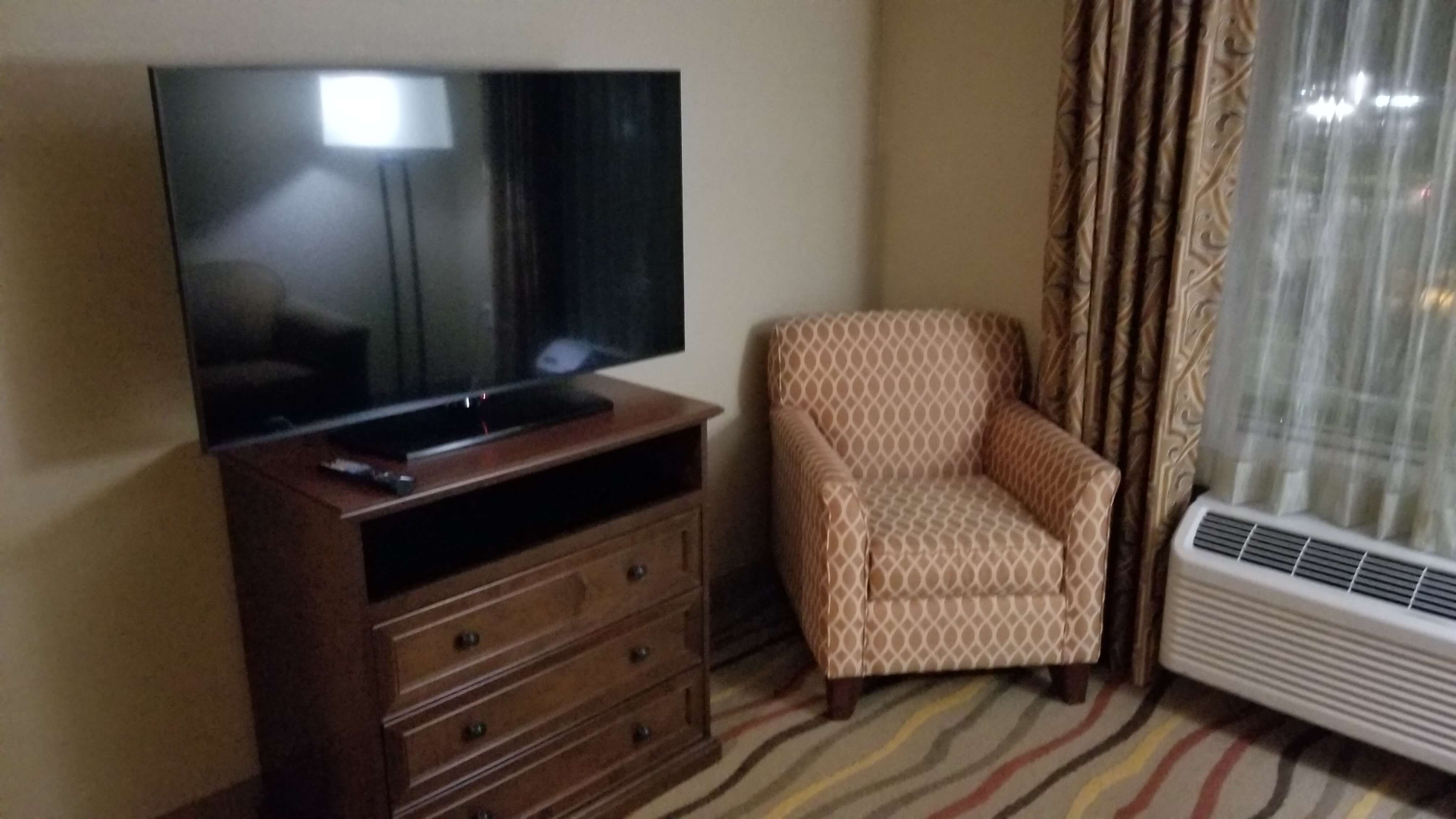 Picture of bedroom TV and dresser.